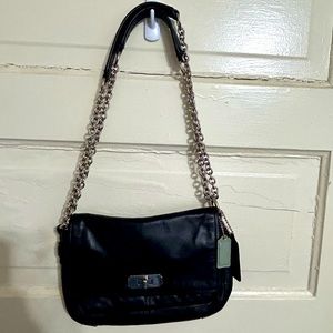 Coach Y2K leather adjustable chain strap purse